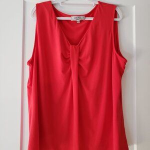 Kasper Red Blouse Plus Size 2X